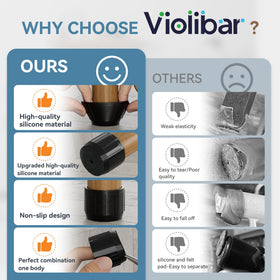 Violibar easy-slip-on install guards floors without tools for quick upgrades