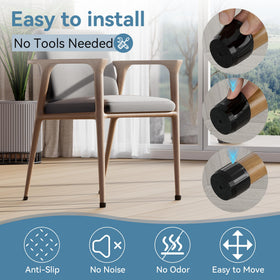 Violibar fused felt and silicone pad provides durable protection for chair feet