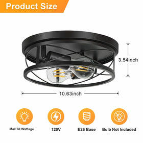VIOLOEMI industrial ceiling light pair offers easy hallway installation and maintenance.