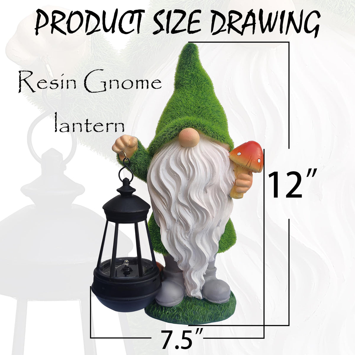 VIOYOUNS hand-painted gnome with UV coating resists weather fading