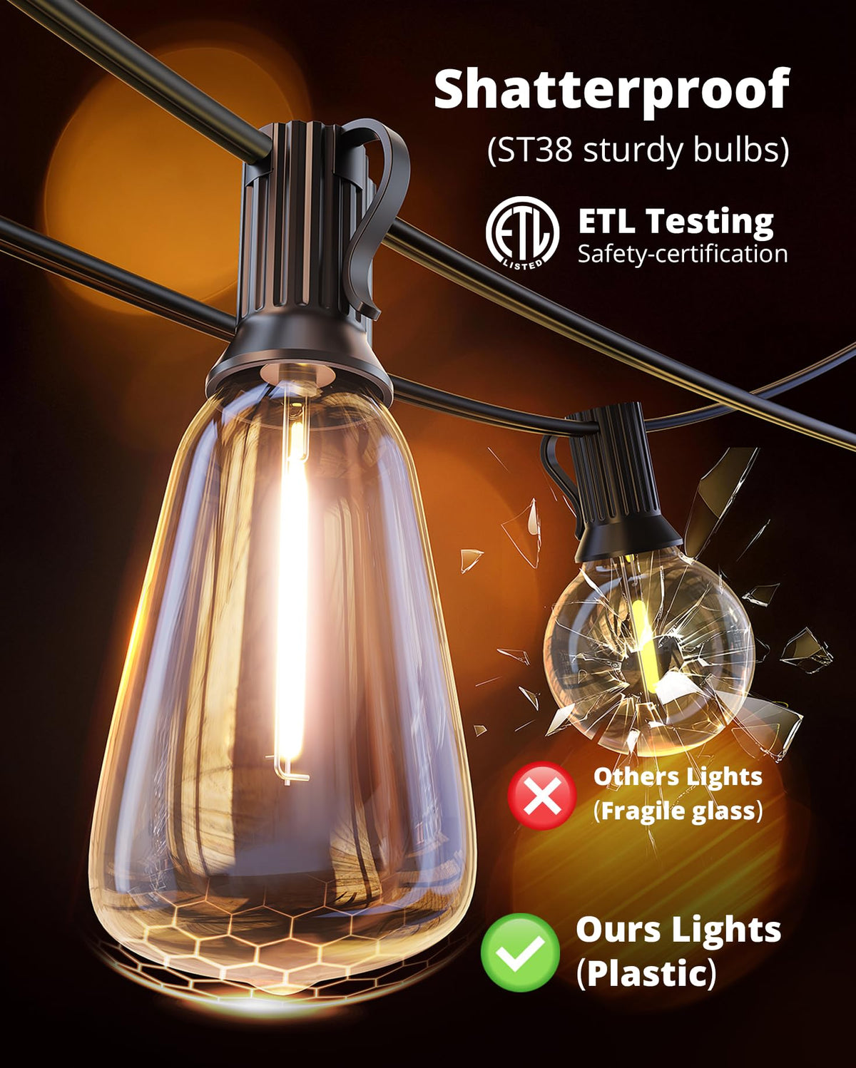VIPAR connectable outdoor lights support expanding setups for larger patios.