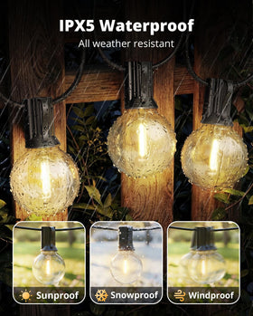 VIPAR easy 60ft installation with bulbs nicely spaced for draping
