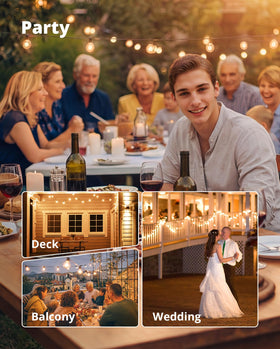 VIPAR backyard patio ambiance with warm, uniform lighting