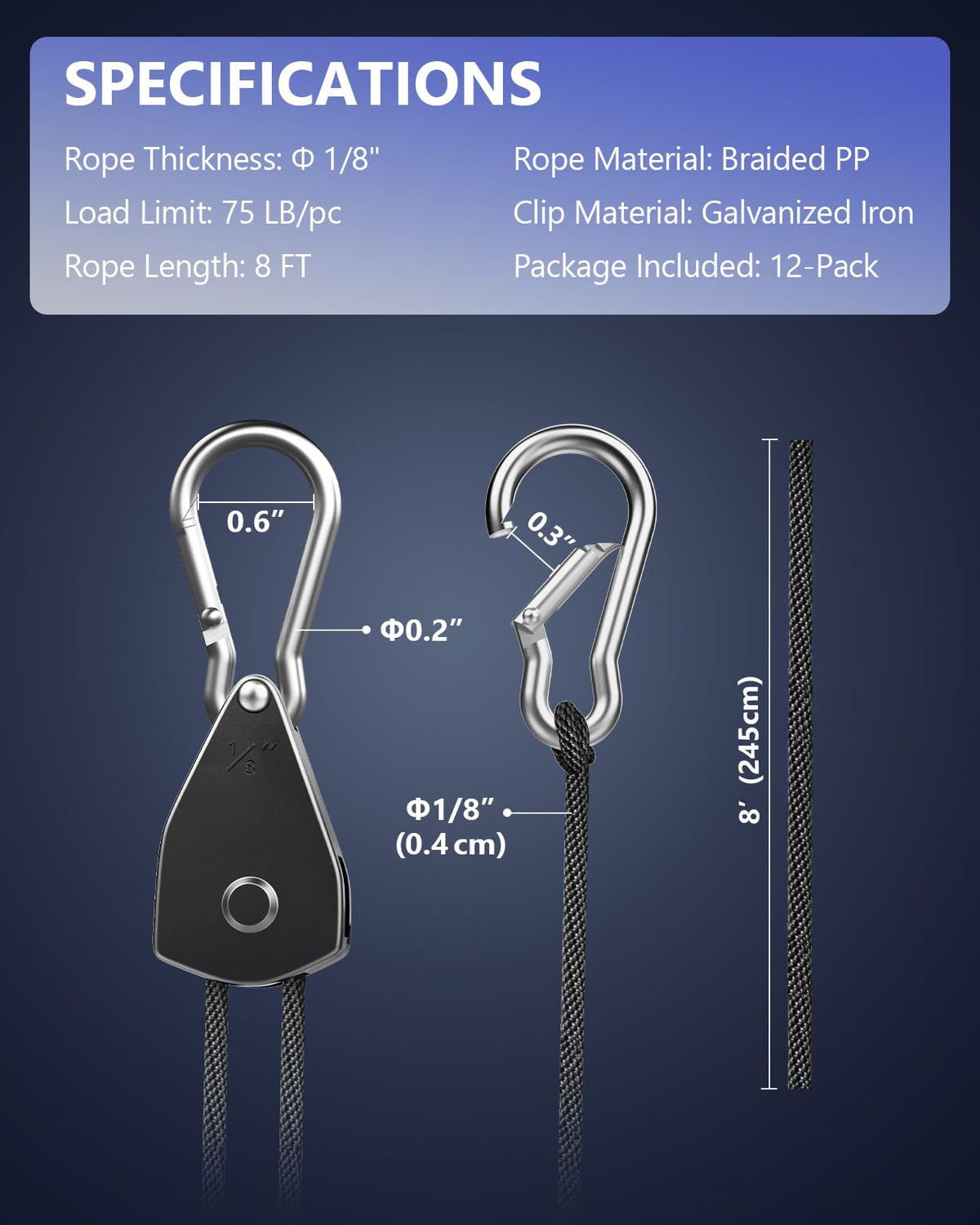 VIPARSPECTRA outdoor tie-downs secure tarpaulins and tents
