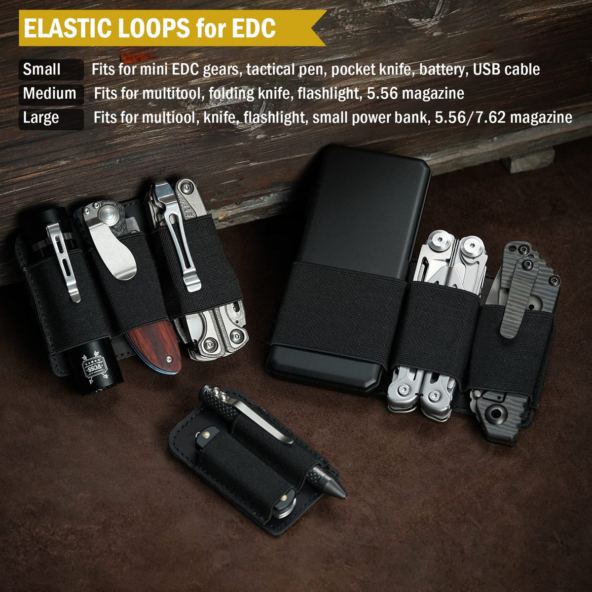 VIPERADE PL6 elastic pockets keep tools secure and organized during travel