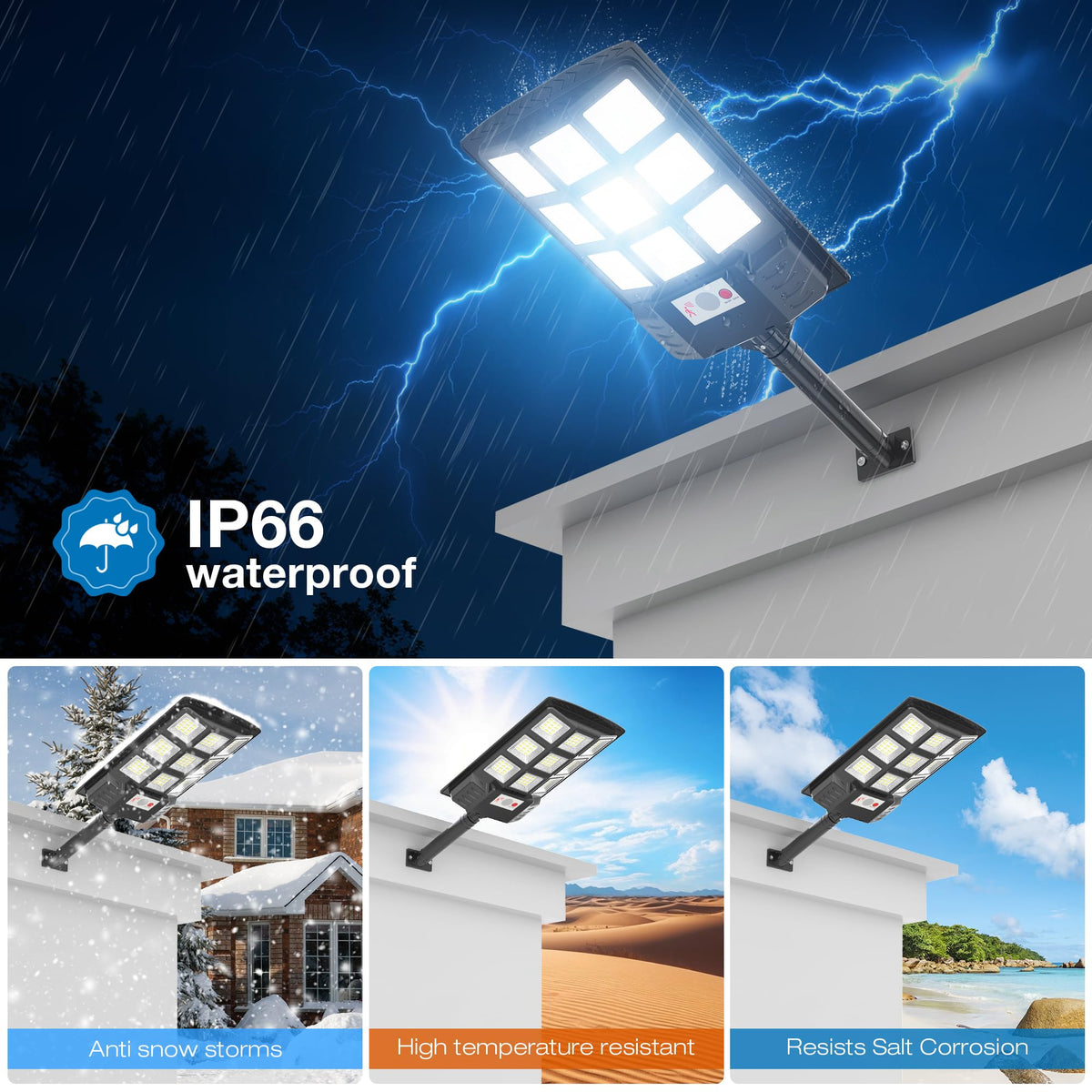 Vipzon 108 LEDs provide bright, security-grade illumination across large outdoor areas