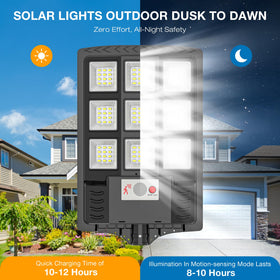Vipzon IP66 weatherproof solar flood light withstands rain and snow for year-round reliability.