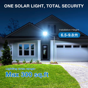 Vipzon solar light motion sensor activation for responsive area lighting