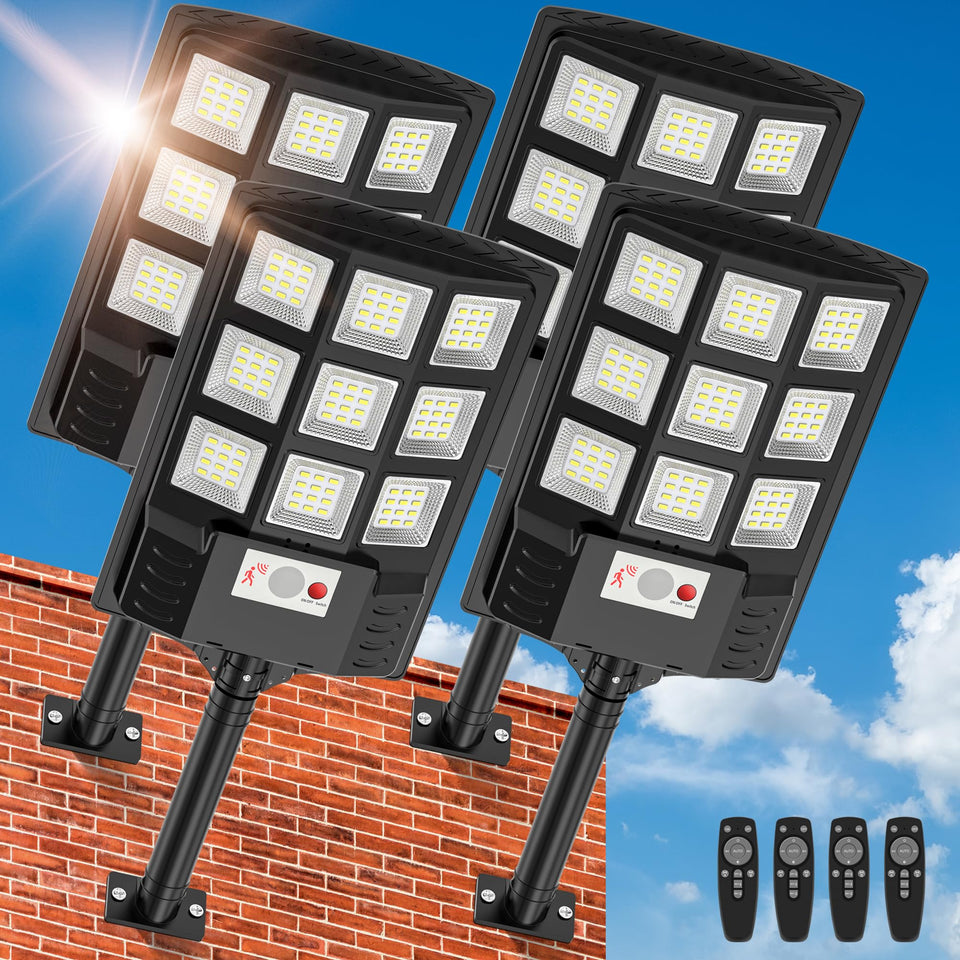 Vipzon solar street light 360 view for comprehensive outdoor coverage