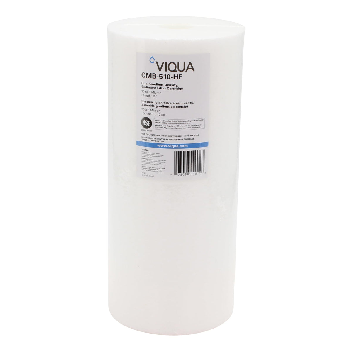 VIQUA CMB-510-HF 4-5x10 inch size for standard housings ensures easy replacement.