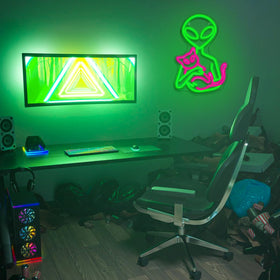 Virlusy LED neon sign offers ambient green glow
