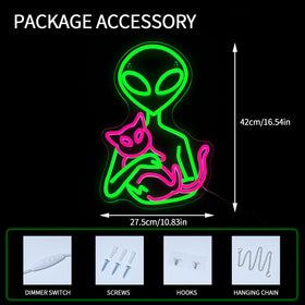 Virlusy LED neon sign with USB power and dimmer