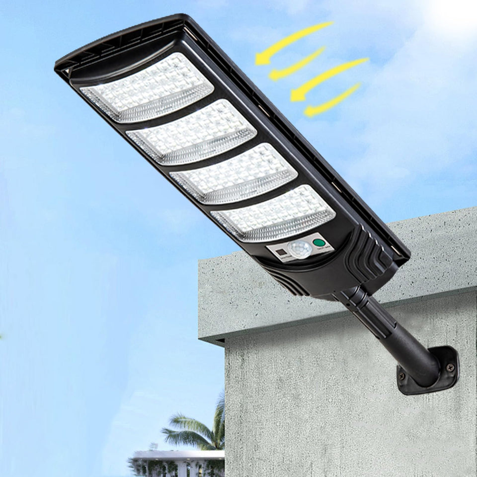 Viruhaka Solar Outdoor Lights with 448 LEDs for bright exterior illumination.