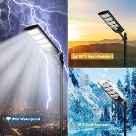 Viruhaka dusk-to-dawn solar light showing steady outdoor brightness