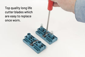 Virutex AU93 scraper function removes glue residue for smooth edges