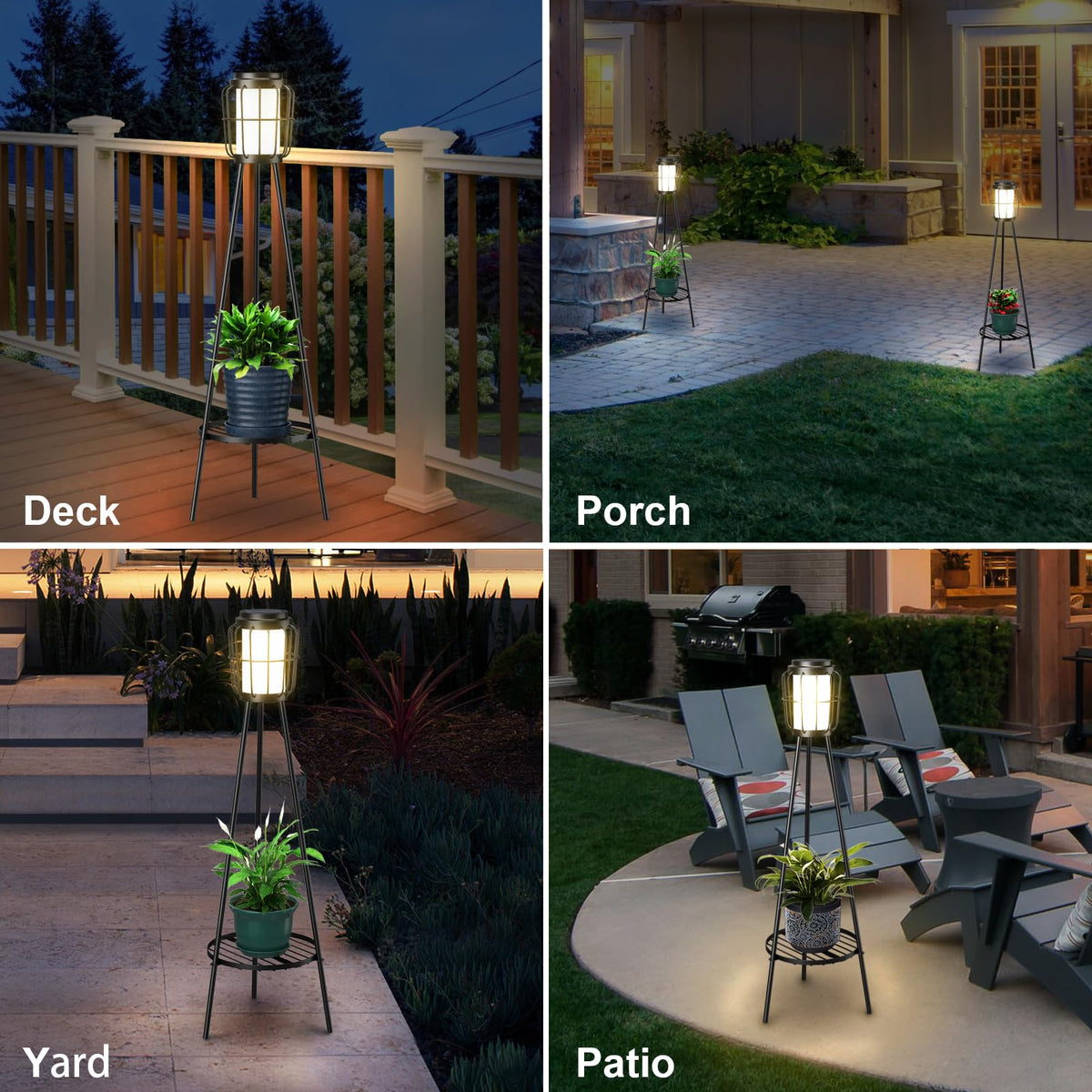 36-inch VISFLAIR lamp adds height and ambience for evening gatherings