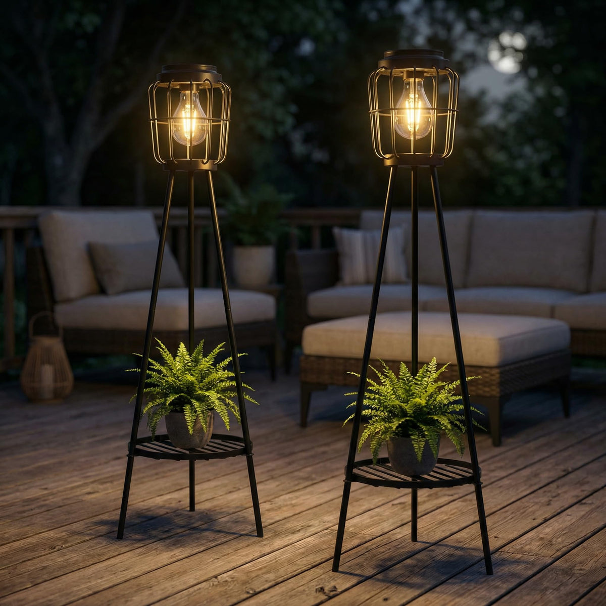 VISFLAIR 36-inch lamp height suits front porch and backyard.