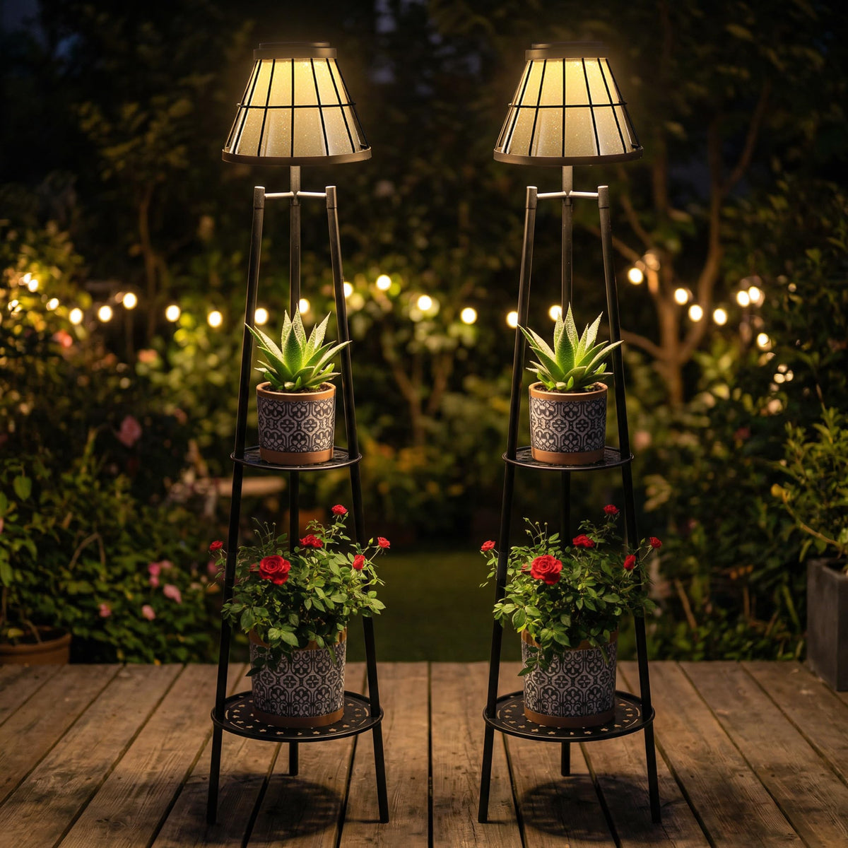 VISFLAIR decorative patio light enhances evenings with a warm glow.