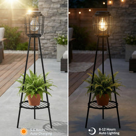 VISFLAIR Edison bulb close-up shows warm decorative outdoor lighting.