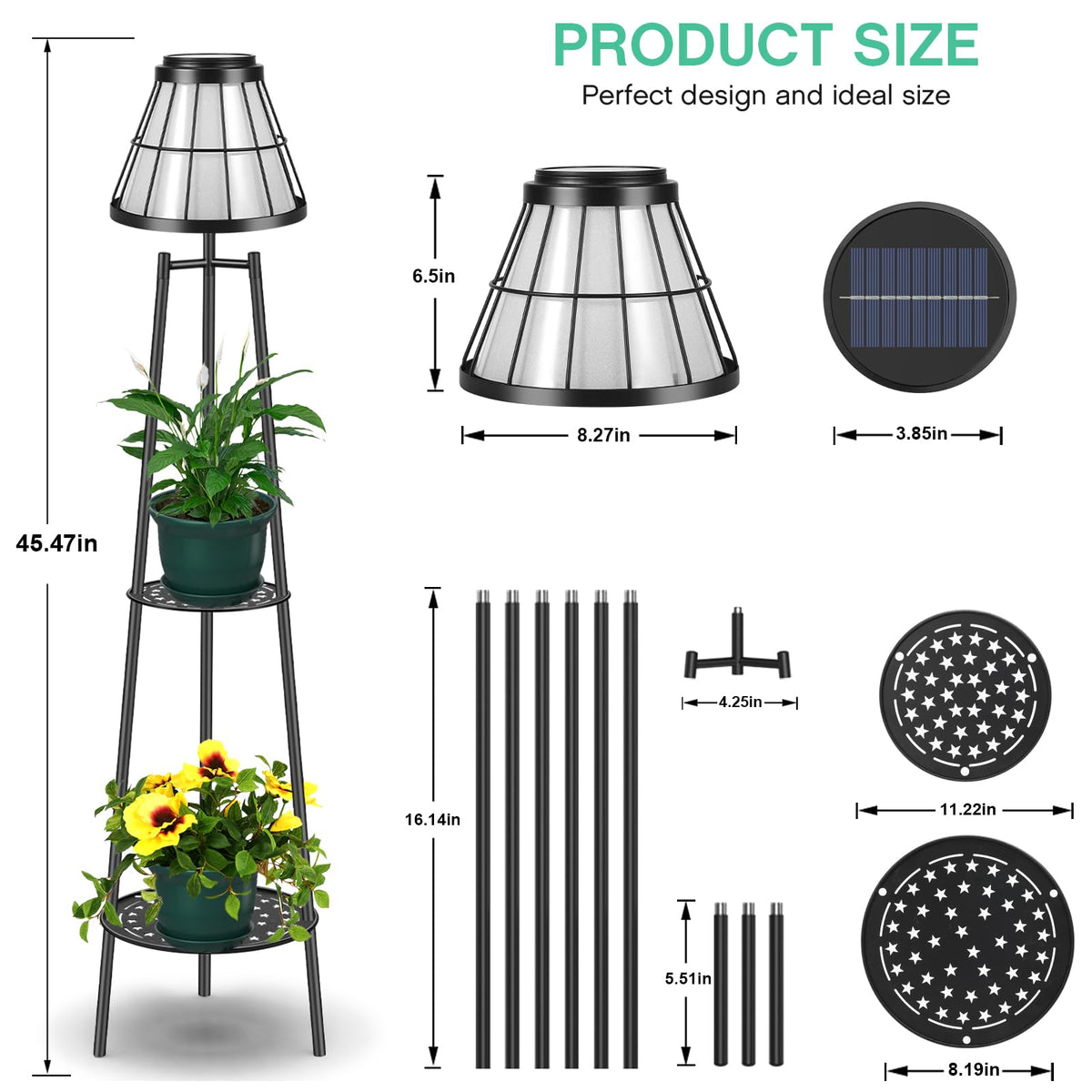 VISFLAIR waterproof LED lantern adds weatherproof lighting to garden paths.