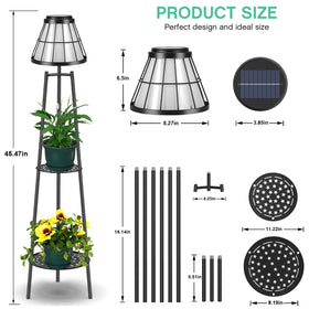 VISFLAIR waterproof LED lantern adds weatherproof lighting to garden paths.