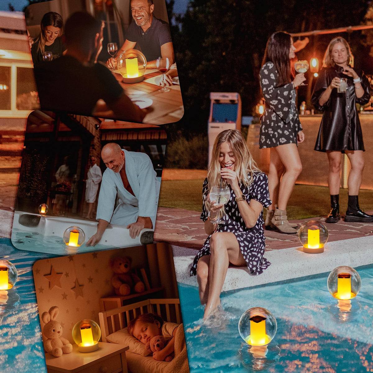 VISOFO IP68 waterproof floating globe remains buoyant in water and weather.