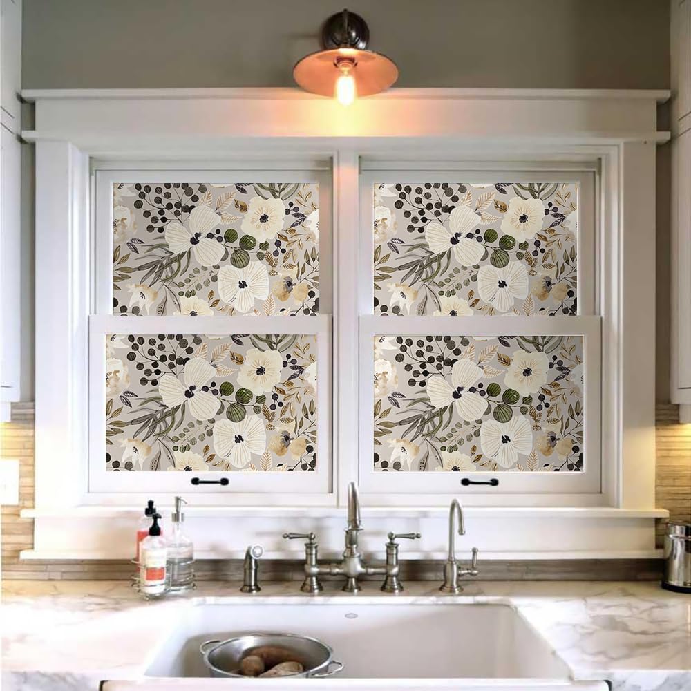 VistaPalette boho-daisy-wallpaper-cream-brown hides wall imperfections effectively