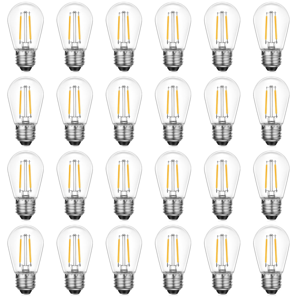 VISTERLITE 24-pack dimmable S14 LED bulbs for outdoor lights