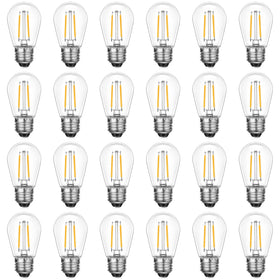 VISTERLITE 24-pack dimmable S14 LED bulbs for outdoor lights