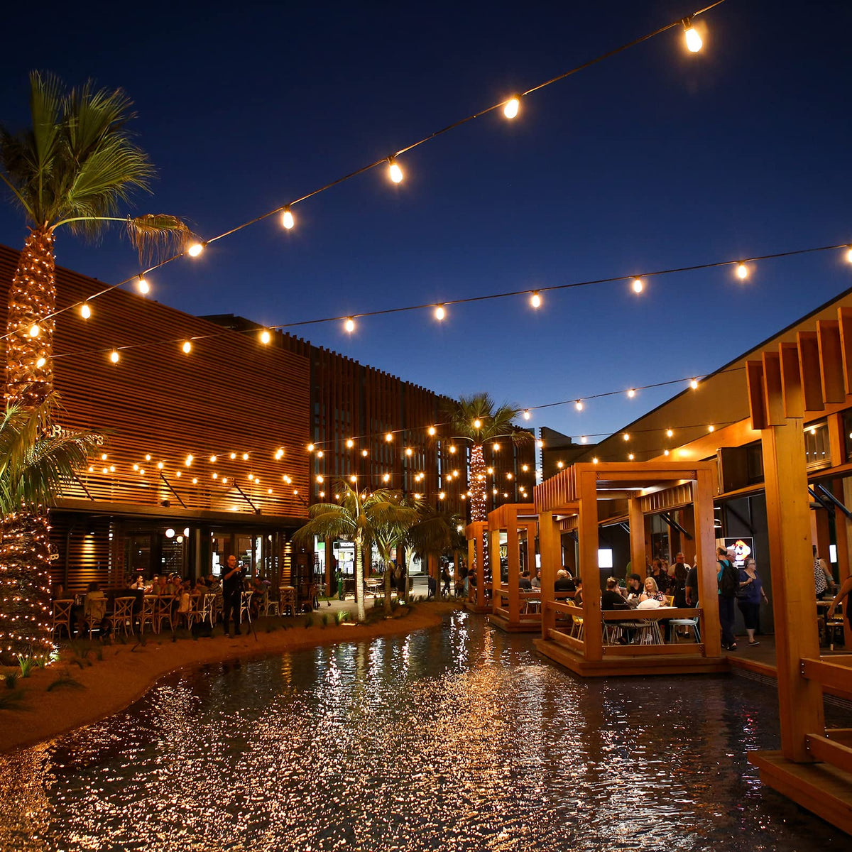 VISTERLITE patio ambiance LEDs for outdoor entertaining spaces.