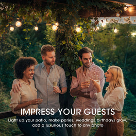 VISTERLITE LED bulbs provide safe, non-glass lighting for outdoor use