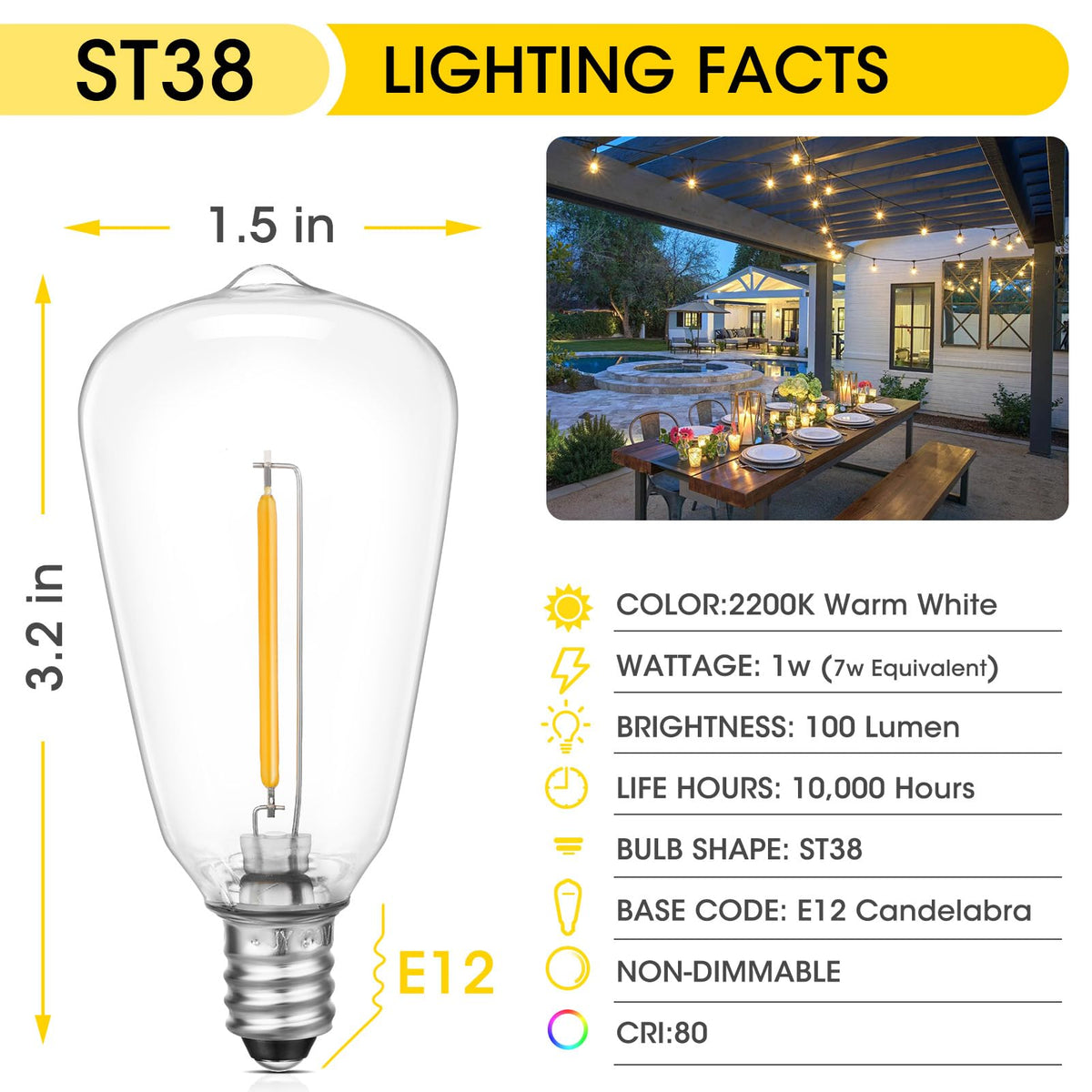 VISTERLITE shatterproof PET bulb showcases durable outdoor construction