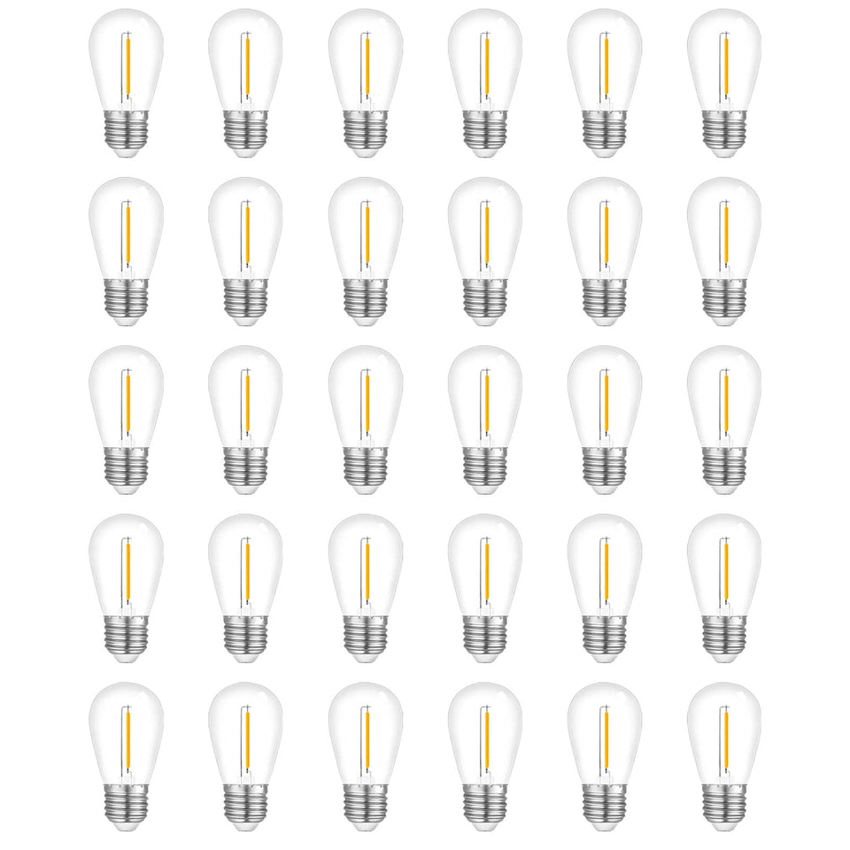 Visther outdoor S14 LED bulbs with waterproof, durable housing for string lights