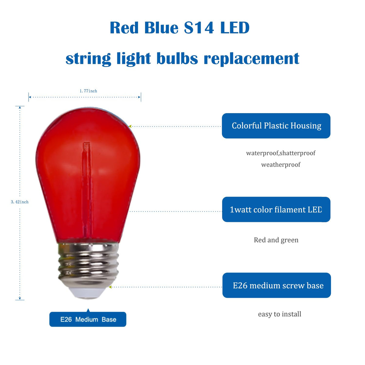 Visther replacement bulbs 24-pack for easy decorating
