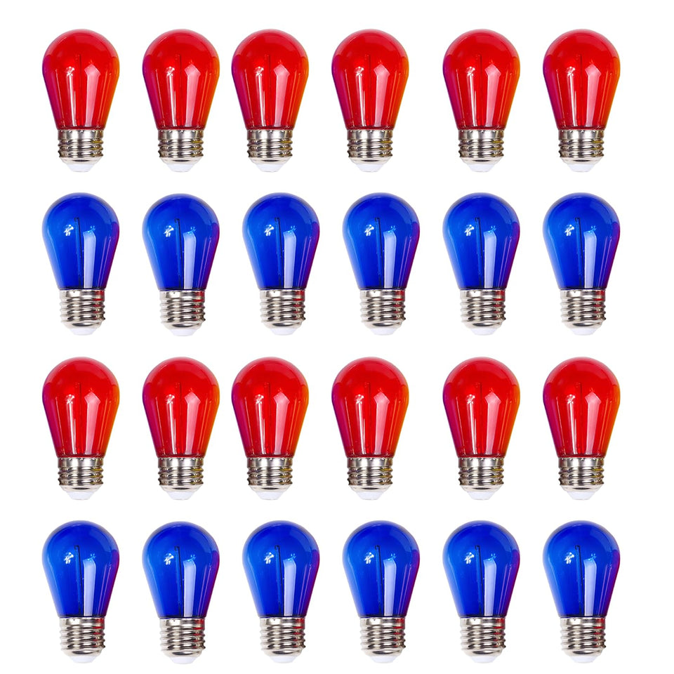 Visther S14 red LED bulb for festive outdoor lighting
