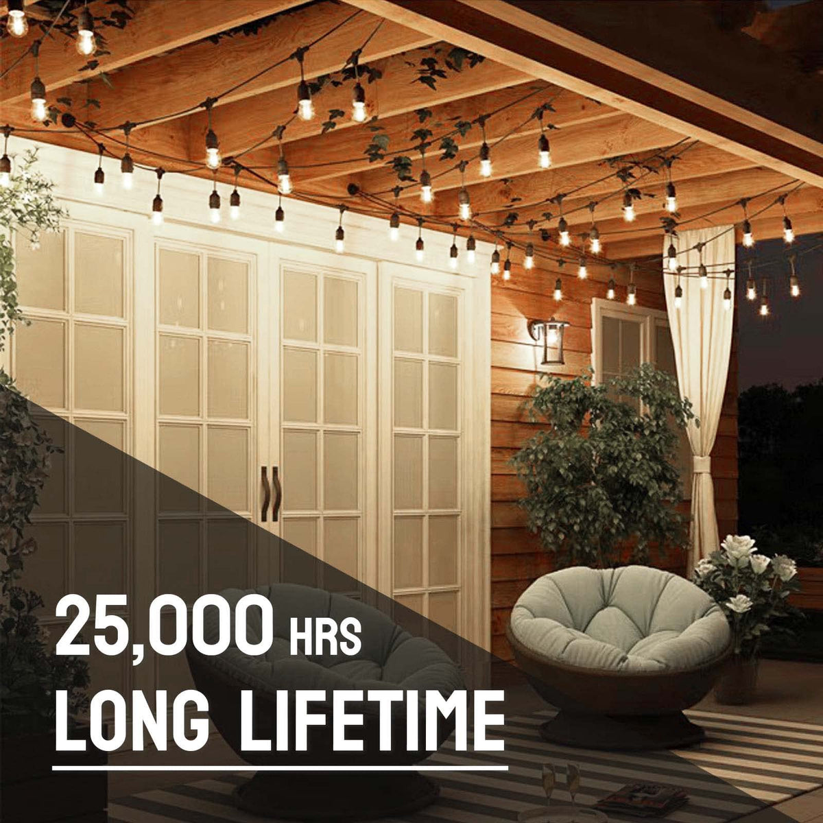 Visther shatterproof shell protects bulbs in outdoor installations