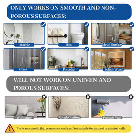 Vitaloom reusable suction towel bar can be moved without wall damage.