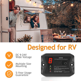 VITITE RV propane detector with digital display shows real-time readings