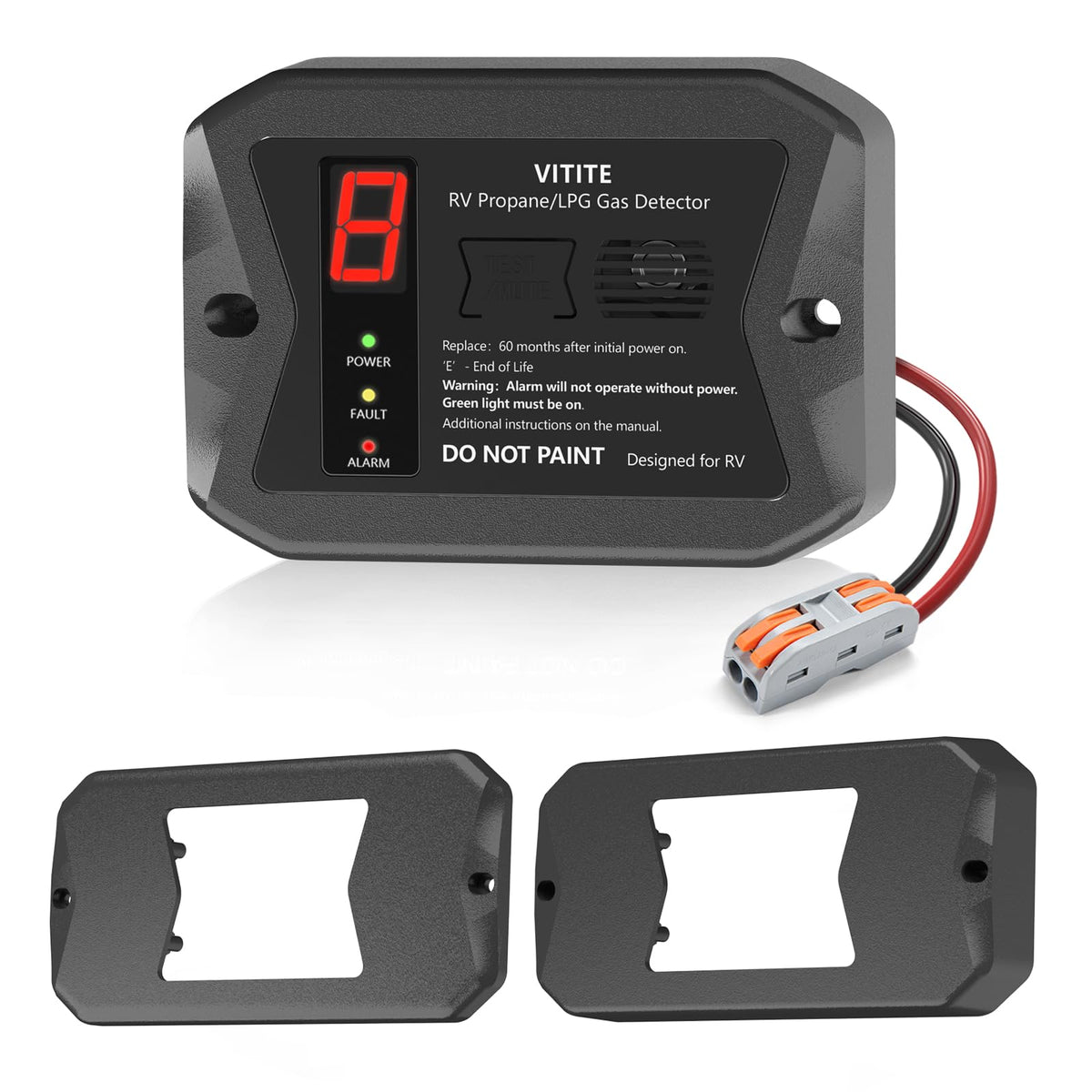 VITITE RV propane detector front view for reliable RV safety