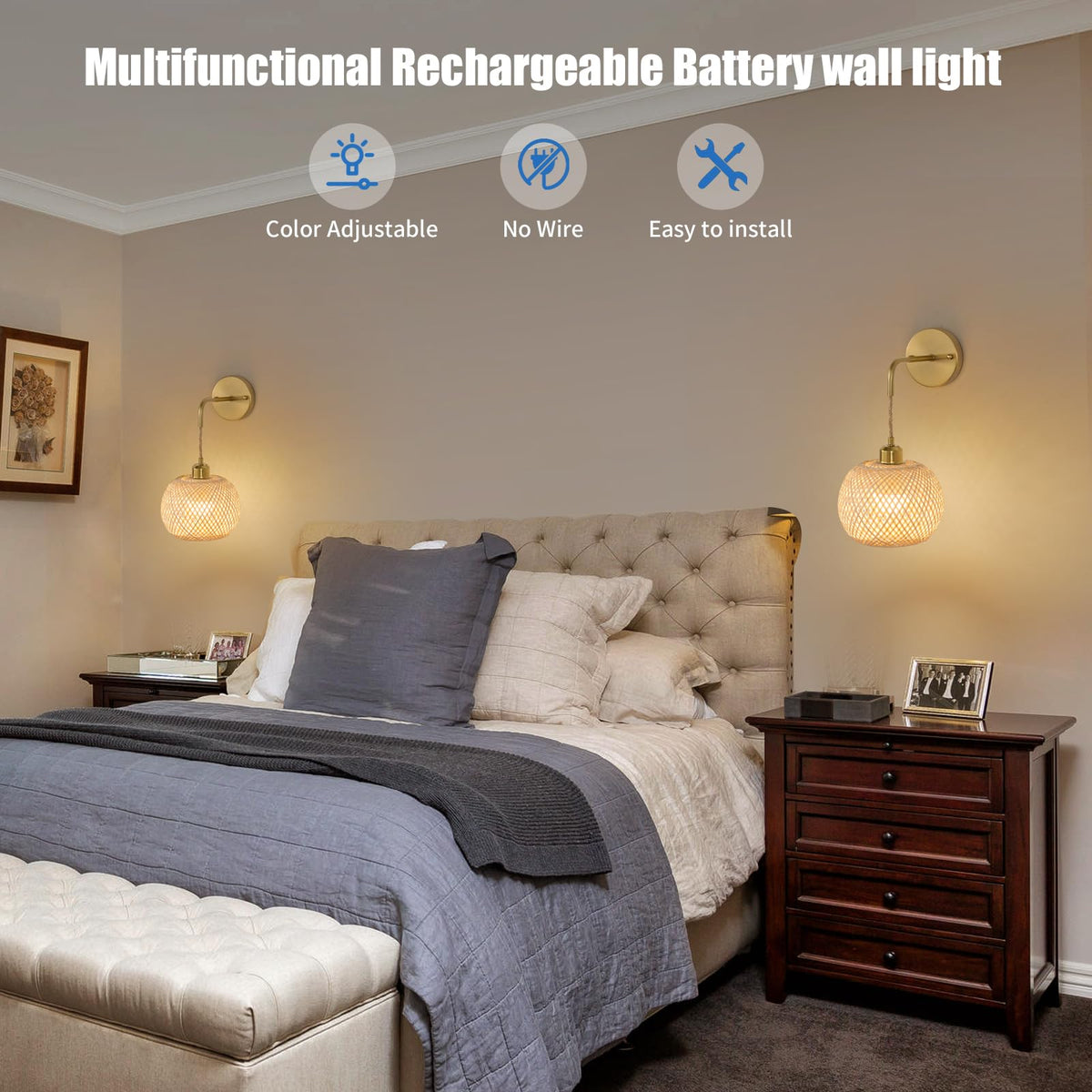 Vitnucrol rechargeable E26 bulbs provide long-lasting light with USB-C charging.