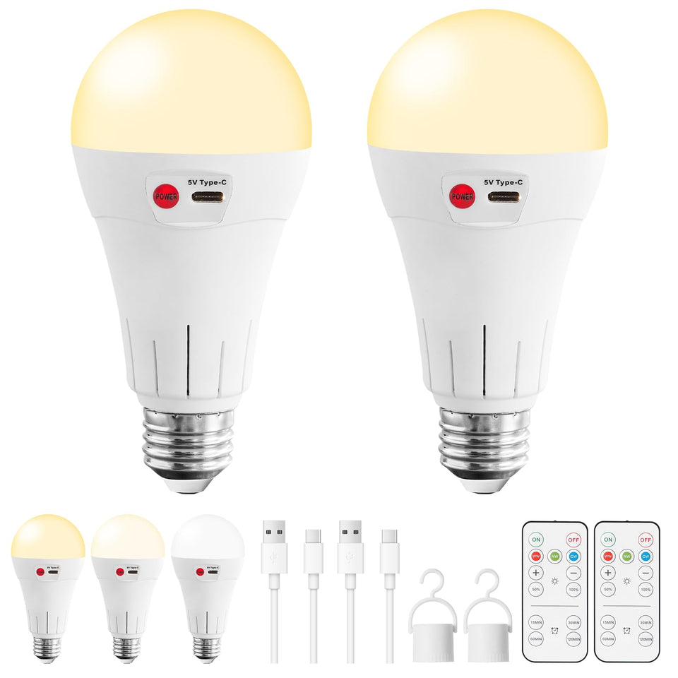 Vitnucrol rechargeable bulb with remote control for easy lighting