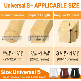 VIUME adapts to square, round, and irregular chair legs for a snug fit