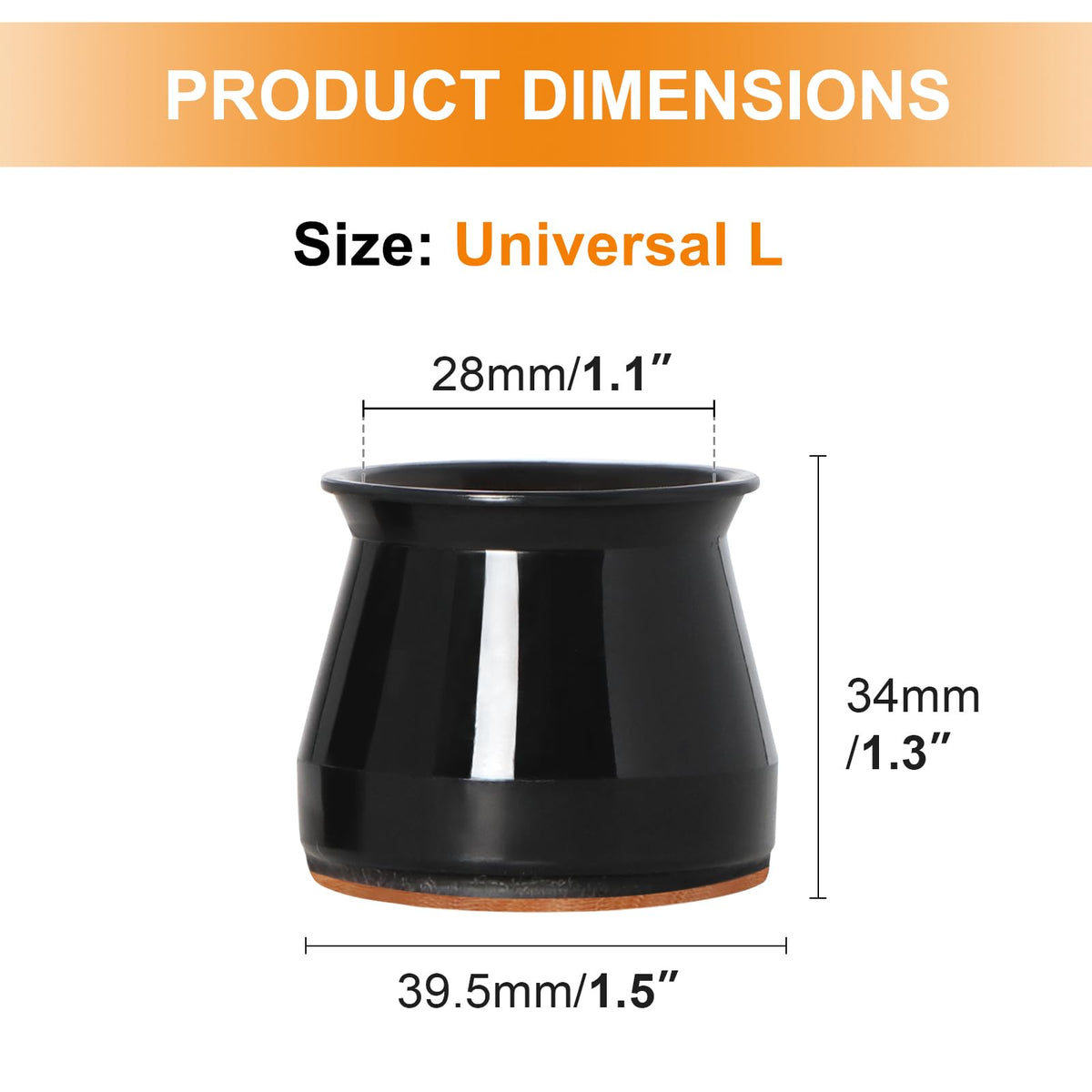 VIUME anti-scratch floor protection for dining chairs on hardwood and tile