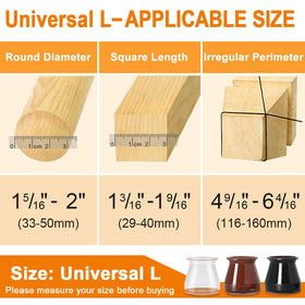 VIUME diameter-range silicone caps adapt to most chair legs