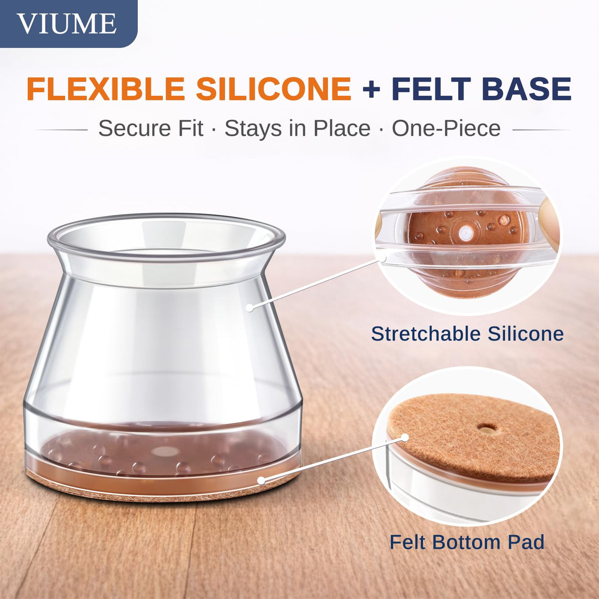 VIUME slip-on installation requires no tools or glue