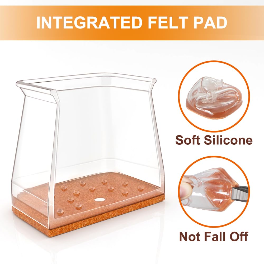 VIUME integrated felt pad reduces movement and chair noise.