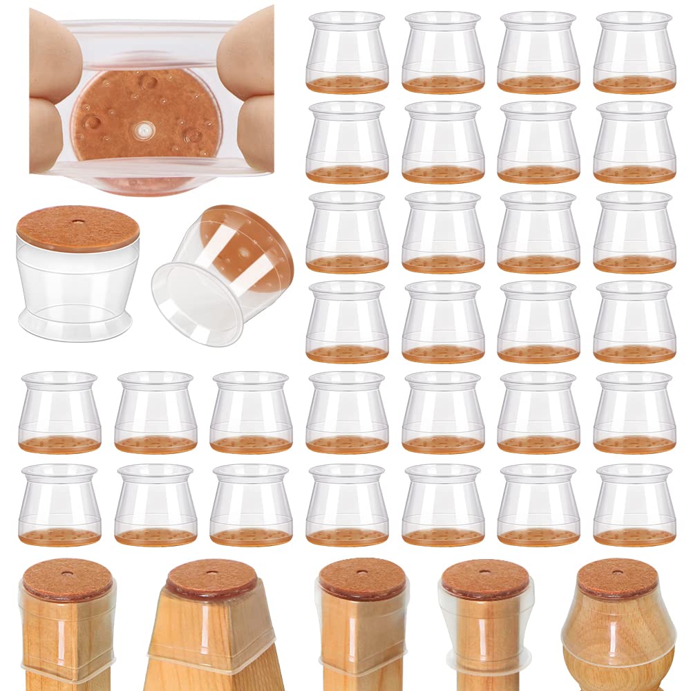 VIUME chair leg protectors with silicone cup protect floors and reduce scuffs