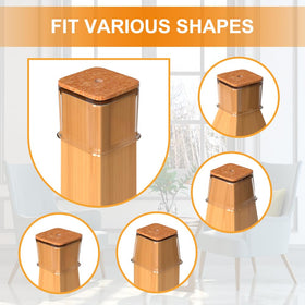 VIUME slip-on design for square chair legs makes installation quick.
