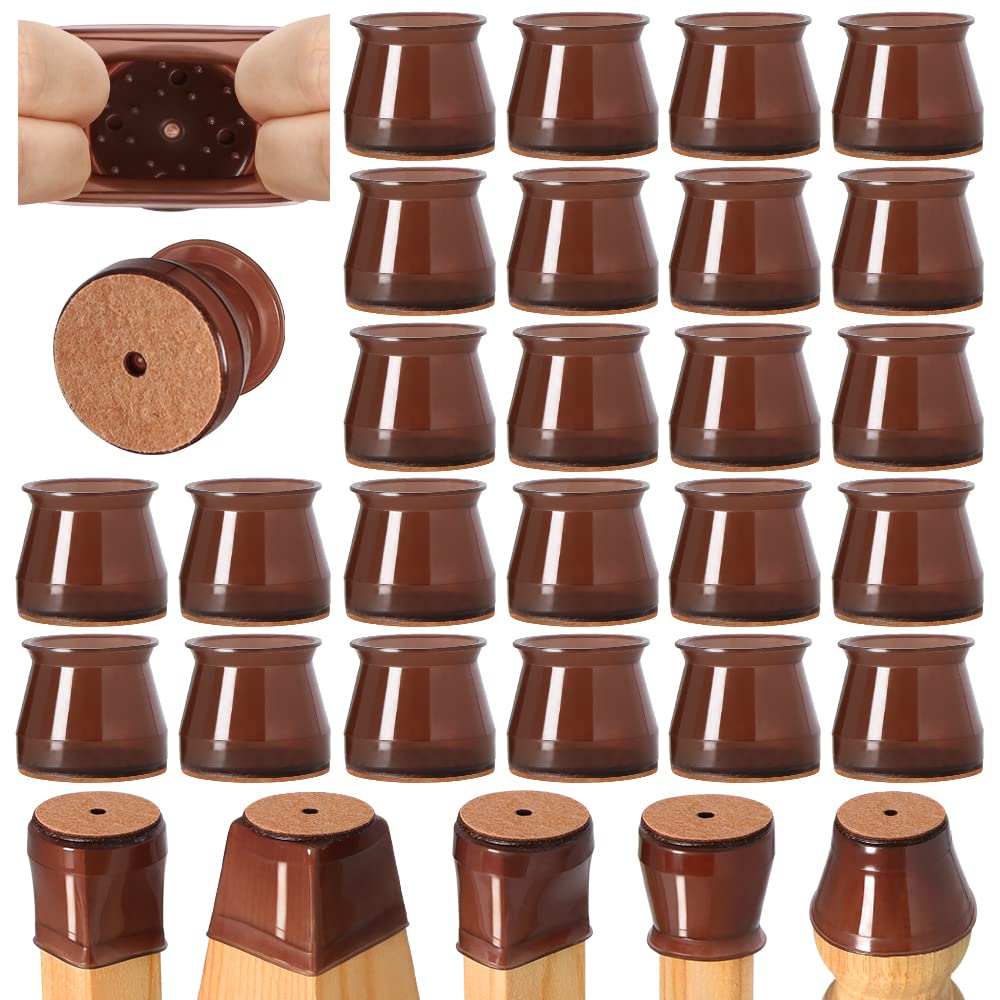 VIUME chair leg protectors with soft silicone caps for easy, tool-free installation.