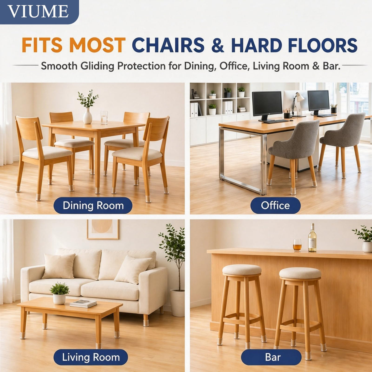VIUME square leg range 29-40 mm with adaptable fit